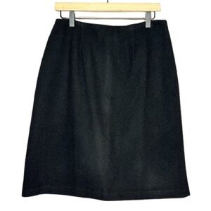 Women's 10 Harris Wallace Black Wool Blend Skirt Professional Business Career